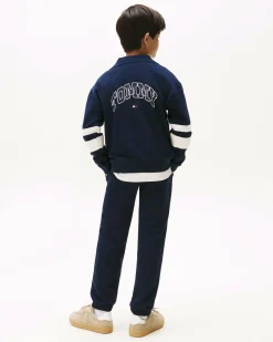 Cardigan college Tommy Hilfiger blu e bianco