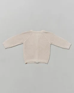 Cardigan Lil'Atelier beige in cotone tricot