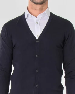 Cardigan Paul Baker blu in viscosa