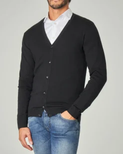 Cardigan Paul Baker nero in viscosa