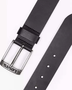 Cintura Levi's nera in pelle con fibbia in metallo effeto vintage