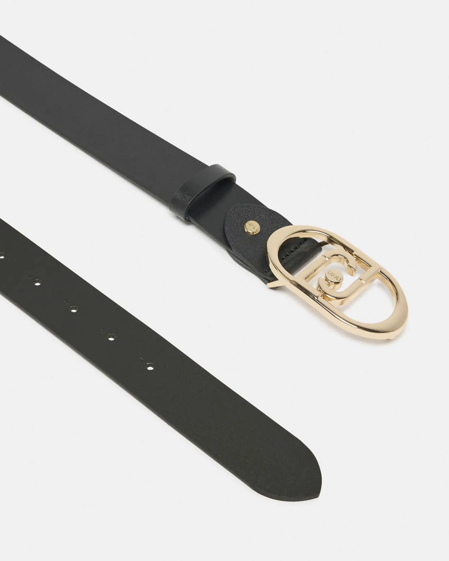 Cintura Liu Jo Accessories nera in similpelle con fibbia logo