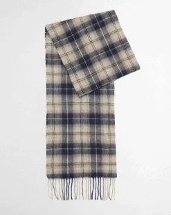 Cofanetto idea regalo Barbour composto da sciarpa tartan check e guanto grigio