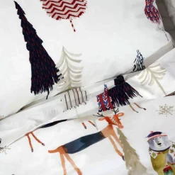 Completo lenzuola a una piazza Polar in cotone con stampa multicolor