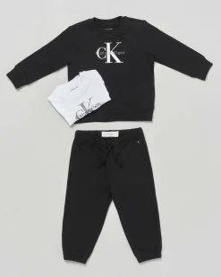 Completo tuta Calvin Klein nera con t-shirt bianca