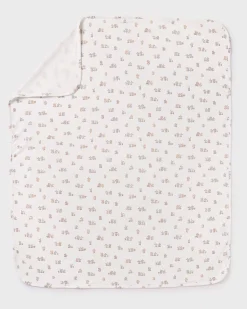 Copertina con fantasia animaletti in misto cotone e viscosa