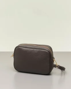 Cross bag color testa moro in pelle efetto martellato