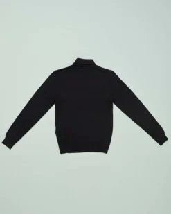 Dolcevita Antony Morato nero in viscosa stretch con patch gommato sul petto