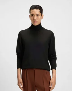Dolcevita Boss nero in pura lana merino