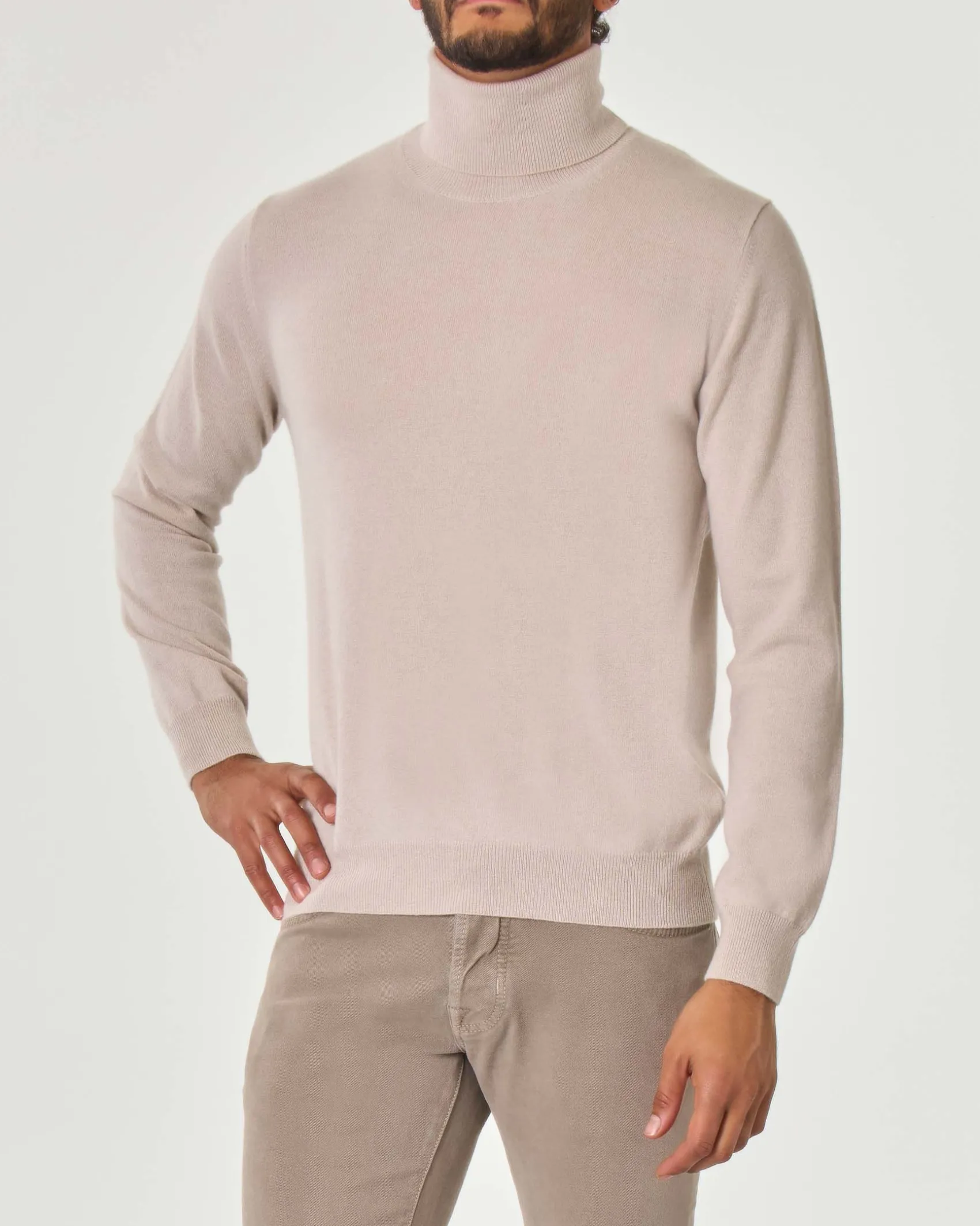 Dolcevita Pellizzari beige in puro cachemire