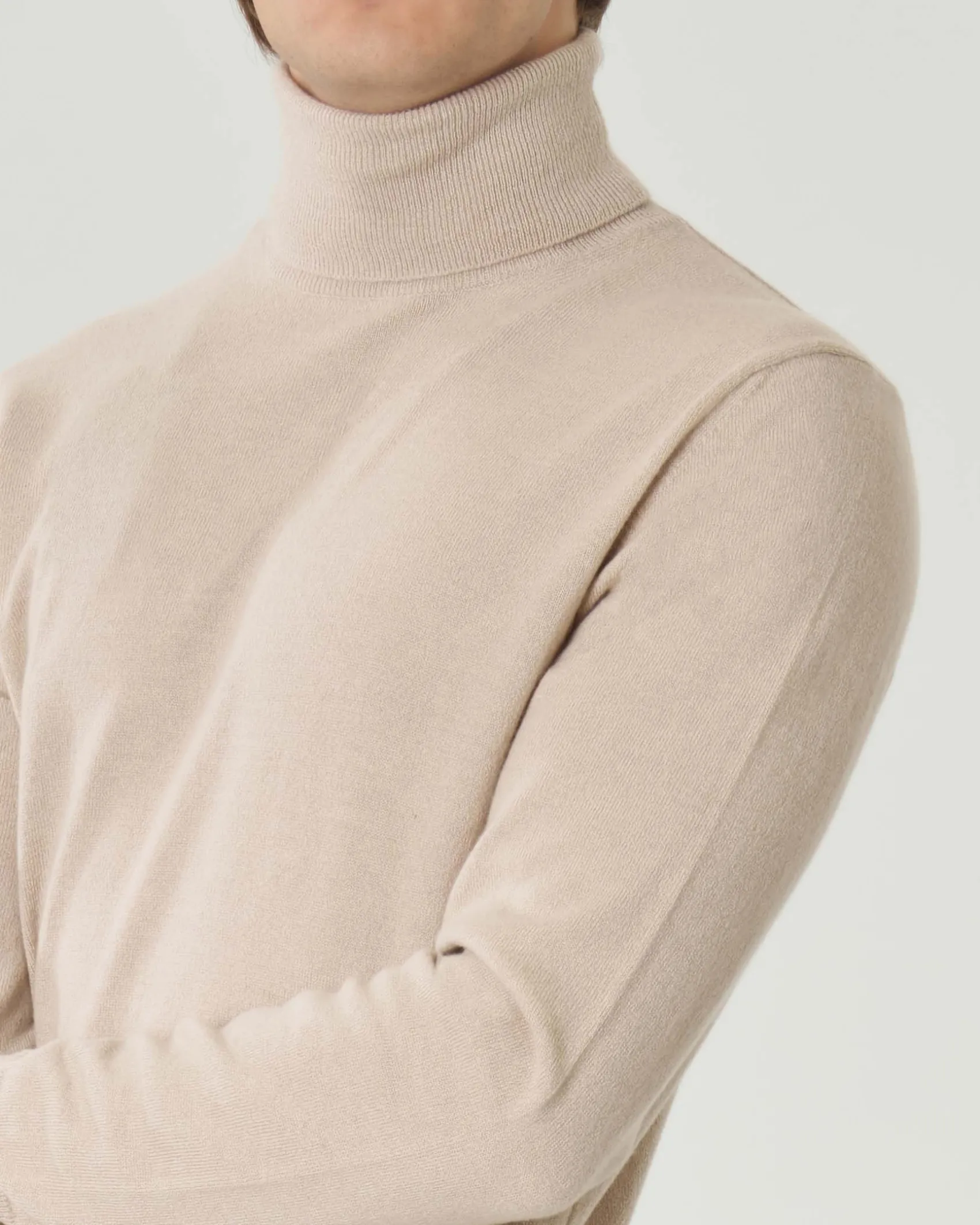 Dolcevita Pellizzari beige in misto lana e cachemire finezza 12