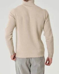 Dolcevita Pellizzari beige in misto lana e cachemire finezza 7