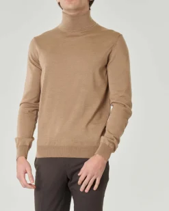 Dolcevita Pellizzari color cammello in pura lana merino