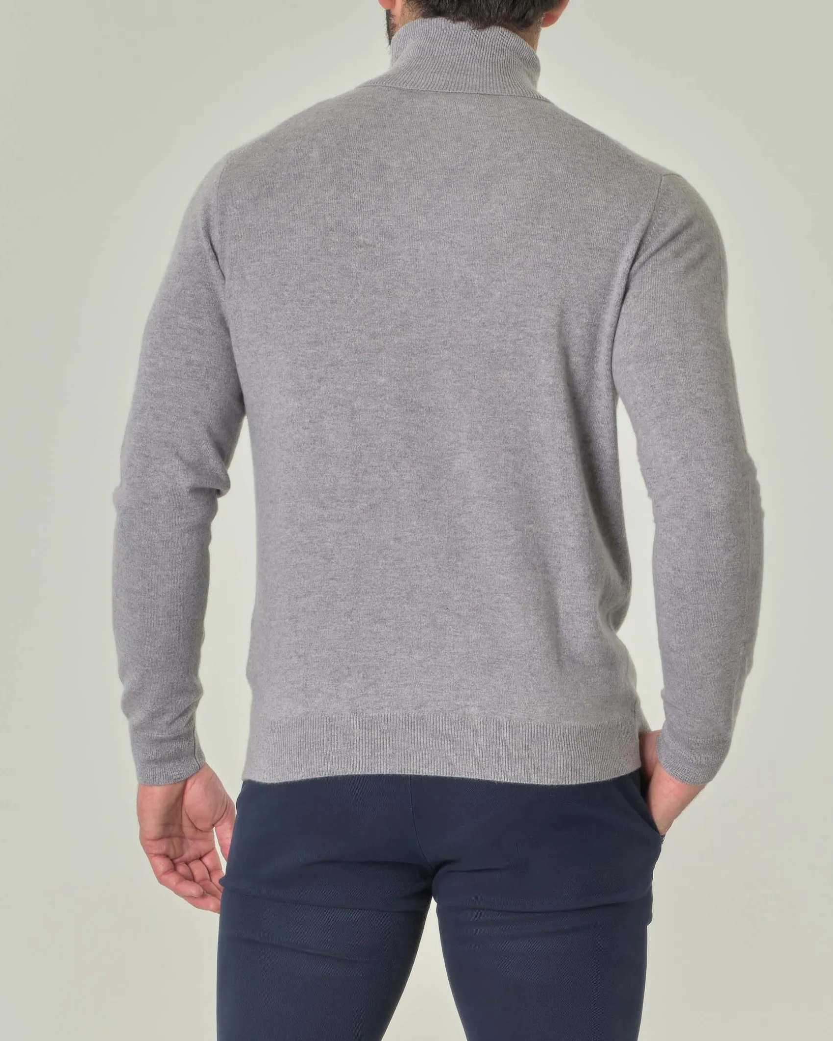 Dolcevita Pellizzari grigio in puro cashmere