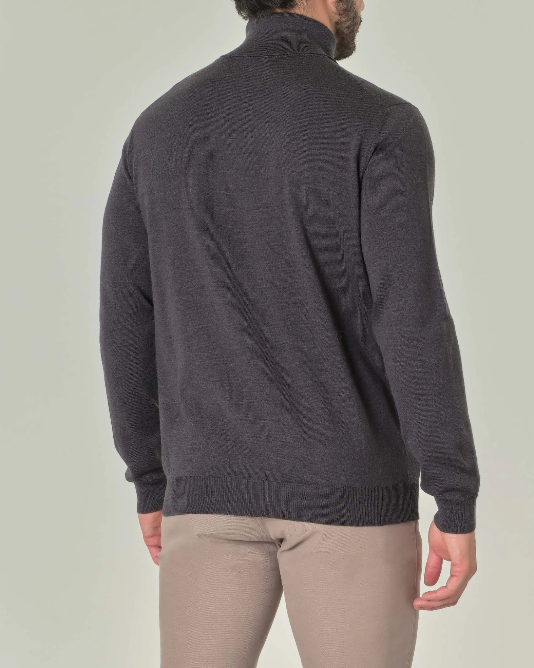 Dolcevita Pellizzari grigio antracite in pura lana merino