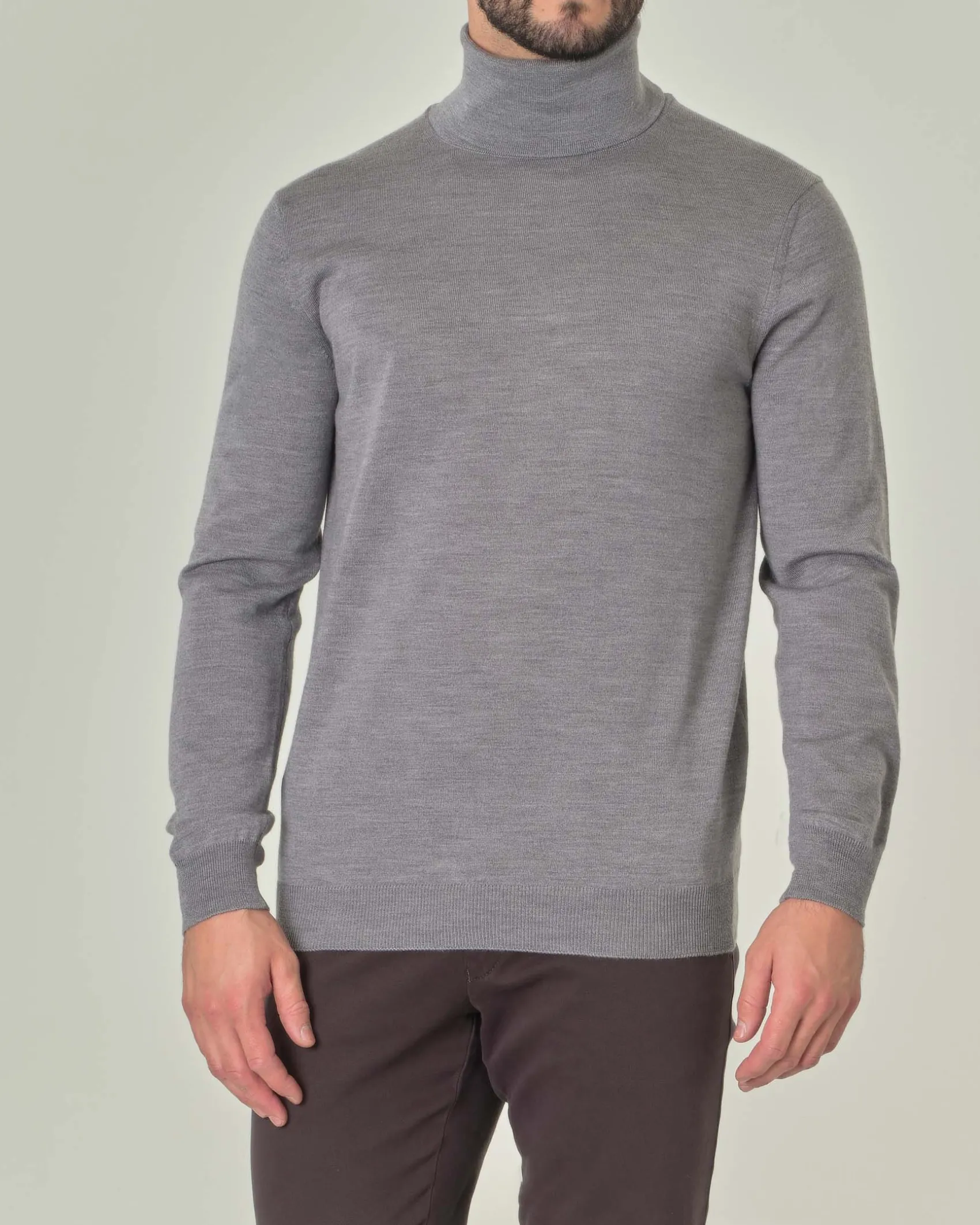 Dolcevita Pellizzari grigio in pura lana merino