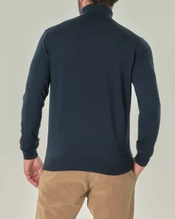 Dolcevita Pellizzari verde bottiglia in pura lana merino