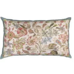 Federa per cuscino rettangolare Occitane in lino a fantasia floreale multicolor