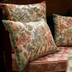 Federa per cuscino rettangolare Occitane in lino a fantasia floreale multicolor