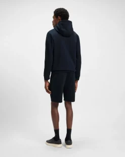 Felpa Boss blu con cappuccio e chiusura zip