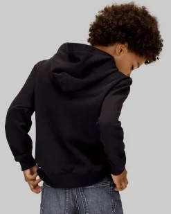 Felpa Calvin Klein nera a maniche lunghe con cappuccio e maxi tasca frontale