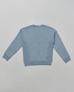 Felpa Emporio Armani avio in misto cotone con ricamo logo college