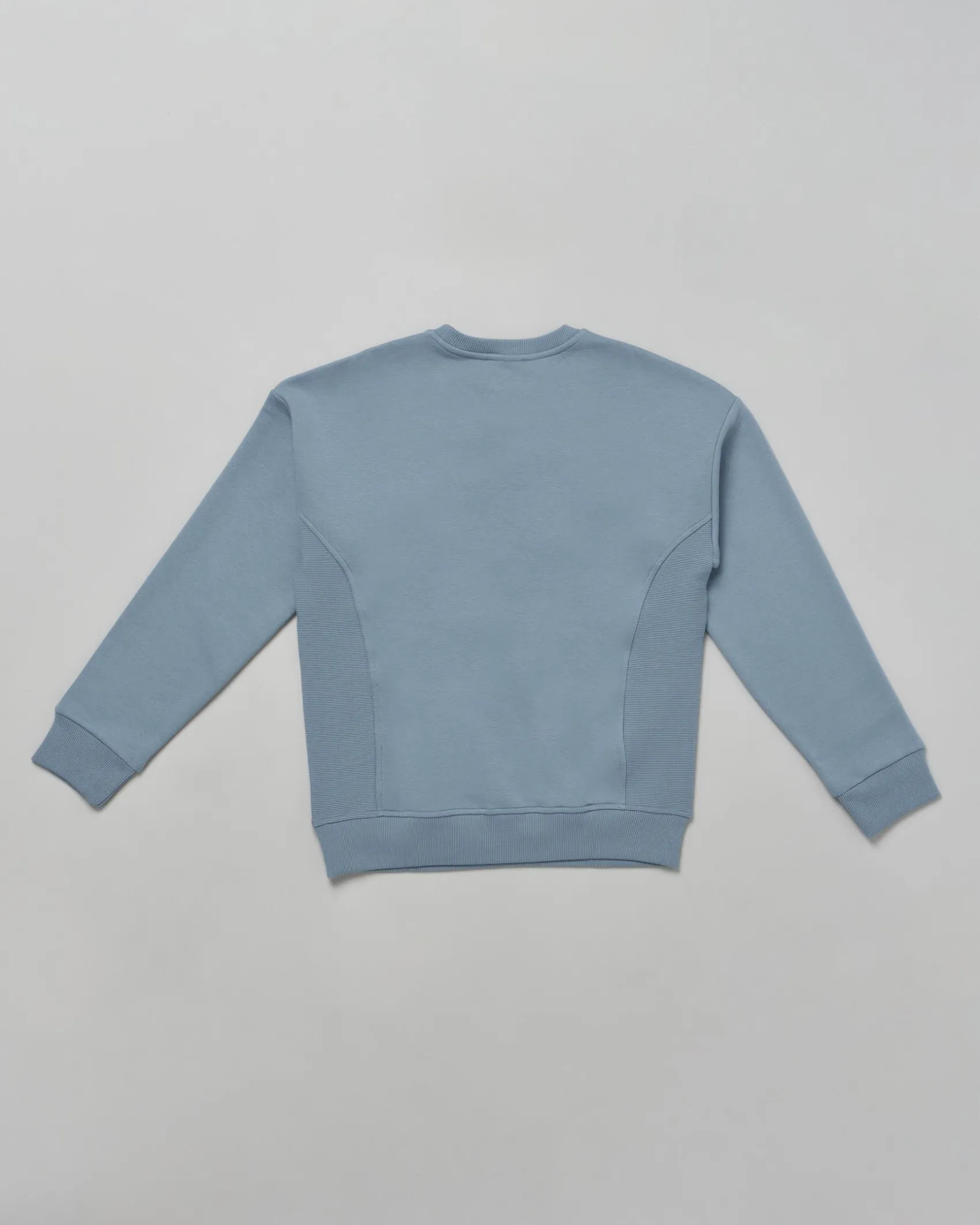 Felpa Emporio Armani avio in misto cotone con ricamo logo college