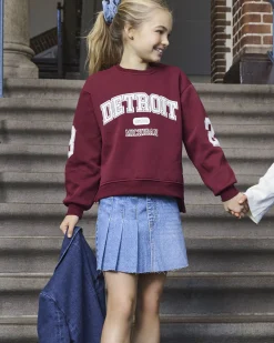 Felpa Kids Only bordeaux in misto cotone stile college
