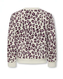 Felpa Kids Only maculata avorio e rosa in misto cotone