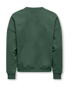 Felpa Kids Only verde in misto cotone con orsetto stile college