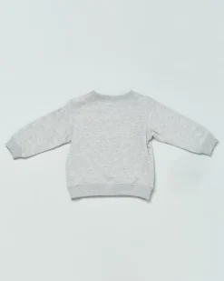 Felpa Levi's grigia girocollo con logo batwing rosso