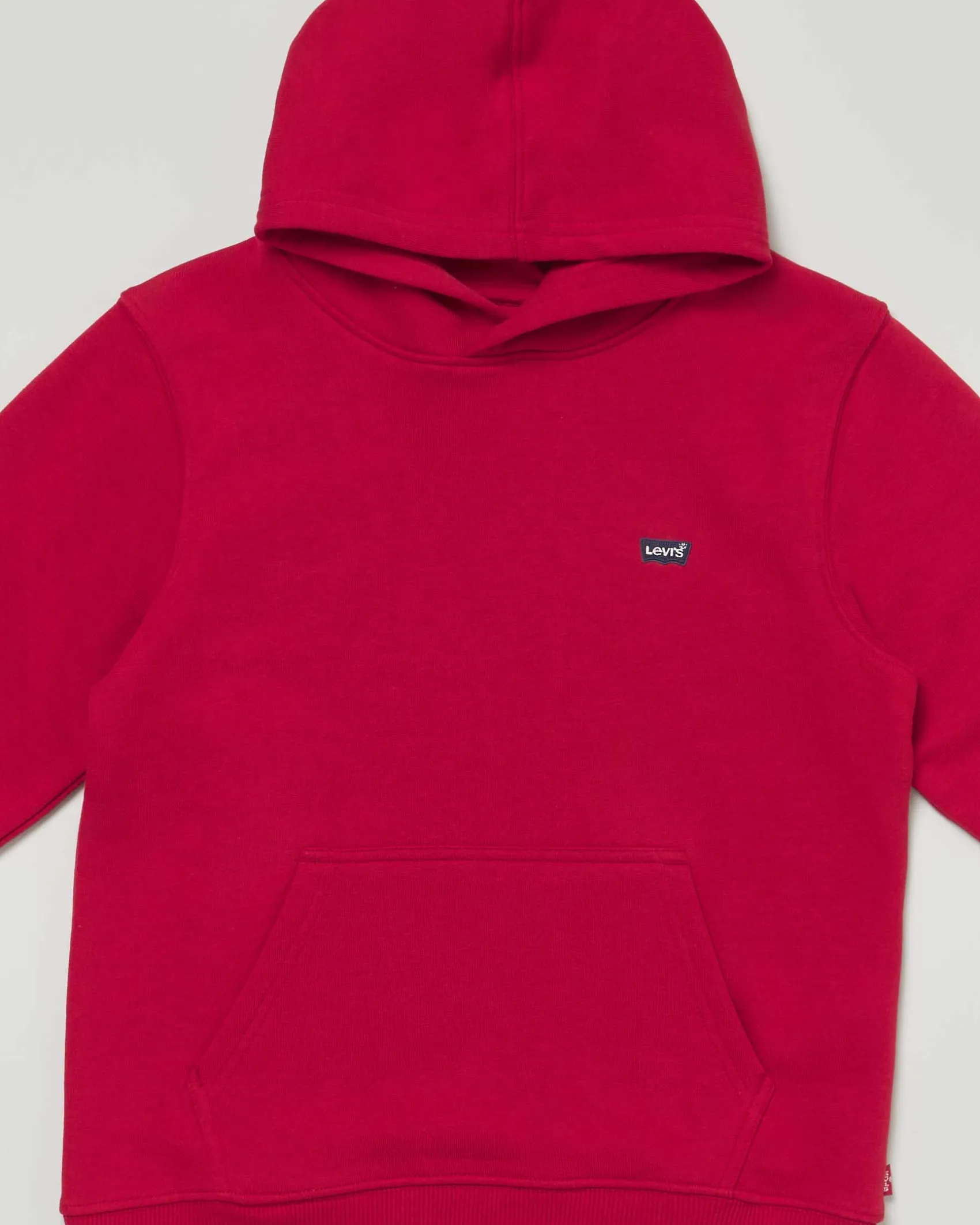 Felpa Levi's rossa con cappuccio e mini logo batwing