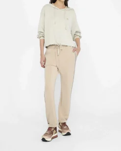 Felpa Liu Jo Sport oro in jersey lurex con polsi logo jacquard