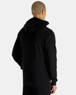 Felpa Lyle & Scott nera in cotone con cappuccio e chiusura zip