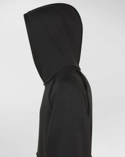 Felpa Peuterey Cullinan nera relaxed-fit con cappuccio effetto used