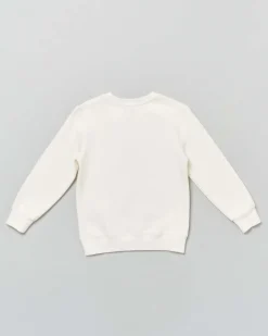 Felpa Ralph Lauren bianca in cotone con stampa orsetto Ralph Lauren