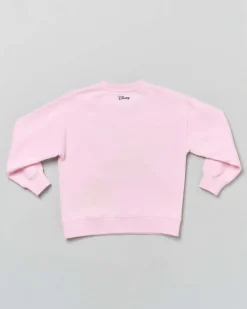 Felpa rosa MC2 Saint Barth girocollo in puro cotone con stampa Minnie e scritta Weekend Dreamer