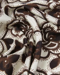 Foulard avorio e nero in seta Weekend Max Mara a fantasia sfere verdi