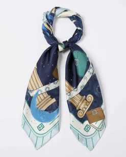 Foulard blu e azzurro Marella a fantasia bag Emily