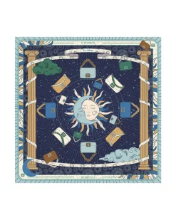 Foulard blu e azzurro Marella a fantasia bag Emily