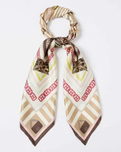 Foulard color cammello e rosa Marella a fantasia bag Emily