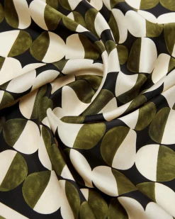 Foulard verde e avorio in seta Weekend Max Mara a fantasia pois