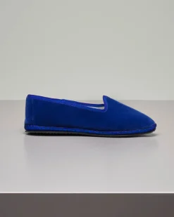 Friulane in velluto blu royal