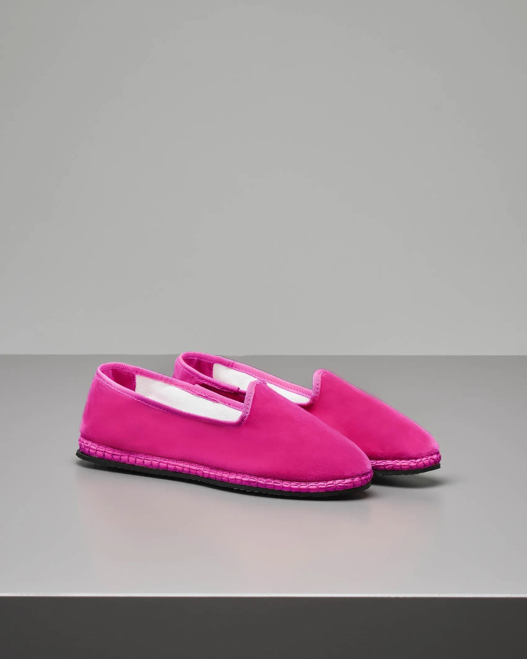 Friulane in velluto fucsia