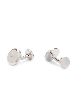 Gemelli rotondi Boss in ottone lucido con logo impresso