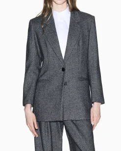 Giacca Armani Exchange grigia in misto lana vergine