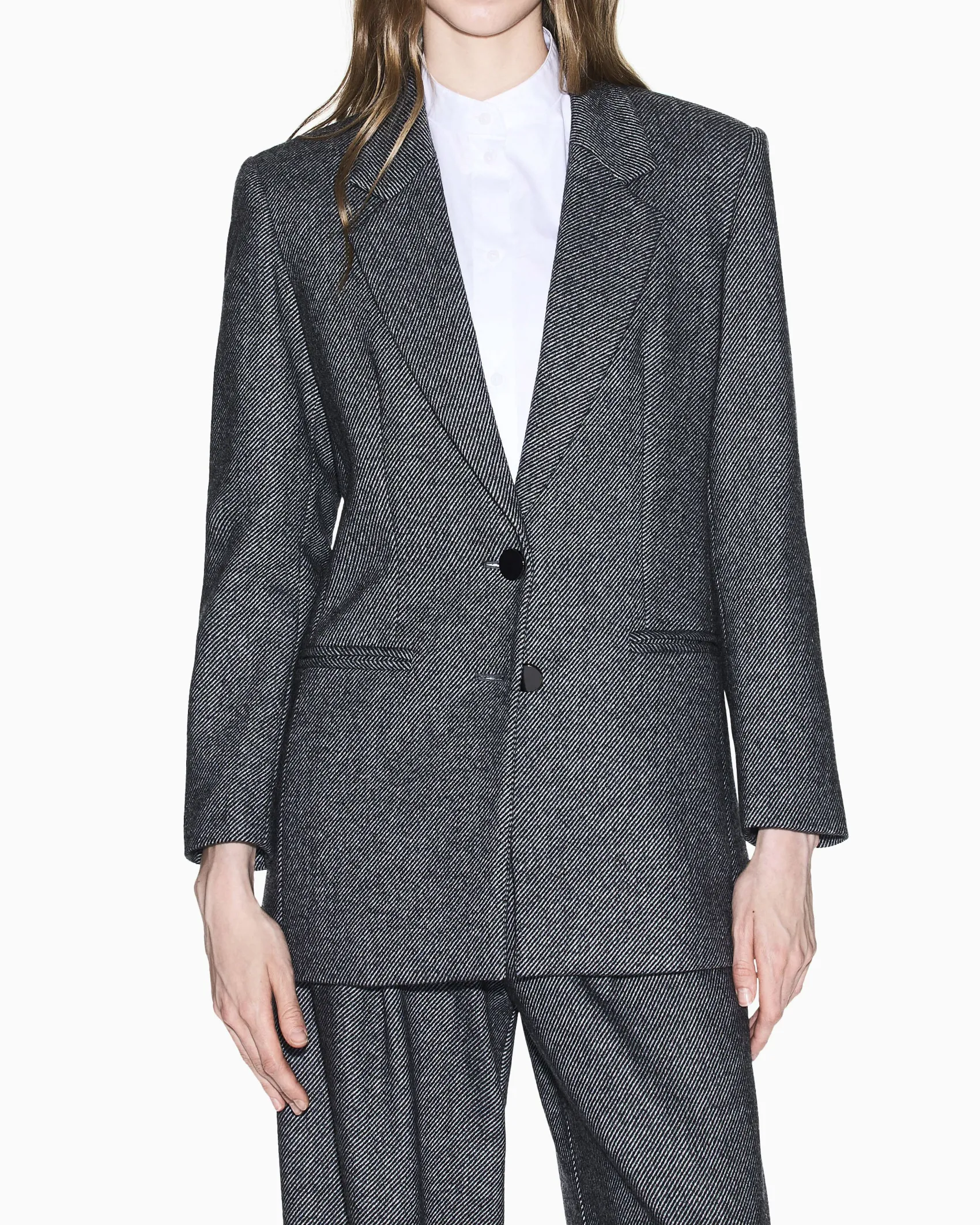 Giacca Armani Exchange grigia in misto lana vergine