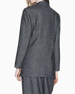 Giacca Armani Exchange grigia in misto lana vergine