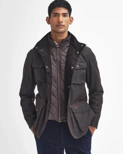Giacca Barbour Ogstone Waxed Cotton marrone