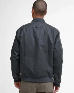 Giacca bomber Barbour Modern Royston grigio antracite in cotone cerato